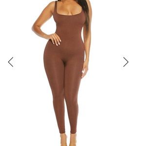 Naked Wardrobe Ribbed Fitted jumpsuit